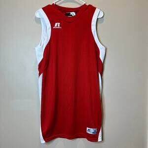 NWT Russell Athletic Red White Stock Game Jersey Mens Size Medium M 2B7DPMK